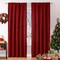 Red Buffalo Plaid Curtains Christmas Decor 42 x 84 Inch Length 2 Panels, Gingham Farmhouse Rod Pocket Room Darkening Checkered Window Curtain Drapes for Living Room, Red and Black